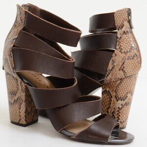 Chinese Laundry Bonafied Women's Size 8.5 Peep-Toe Strappy Sandal Snakeskin